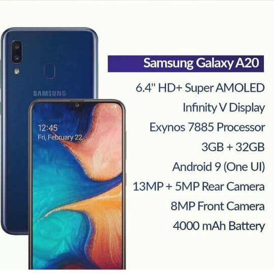 Spesifikasi Samsung Galaxy A20
